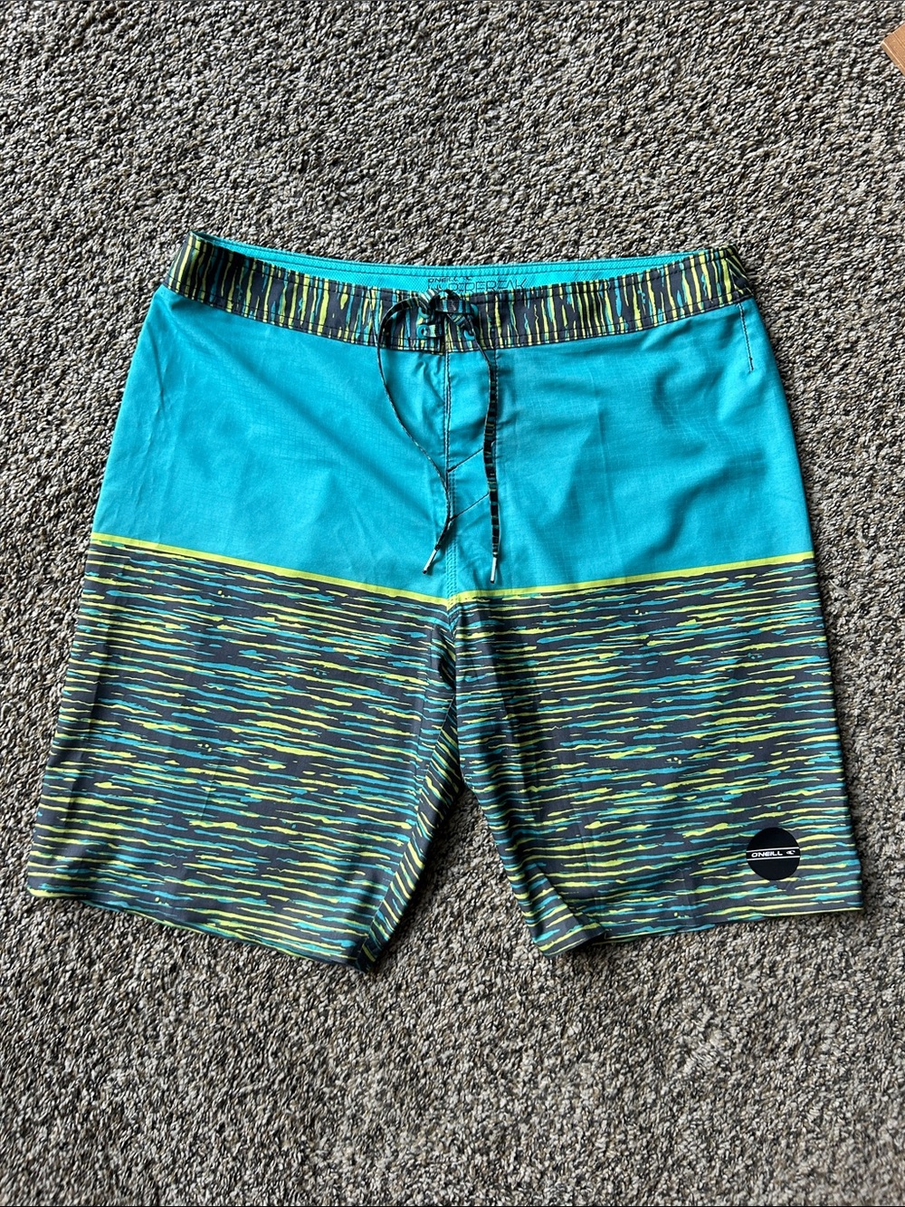 O’neill Hyperfreak board shorts‎ multicolor pocket stretch Men’s Size 33